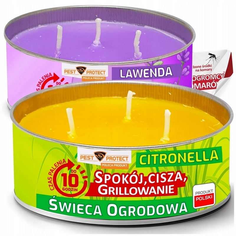 Sviečky proti komárom Proti komárom Citronella + Levanduľa 260 g 2 ks.